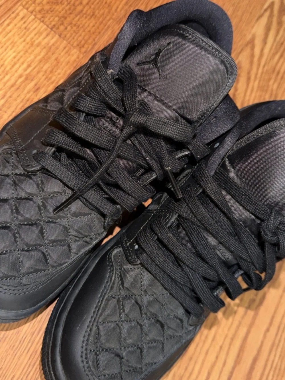 Jordan Men's Black Quilted Low-Top Sneakers